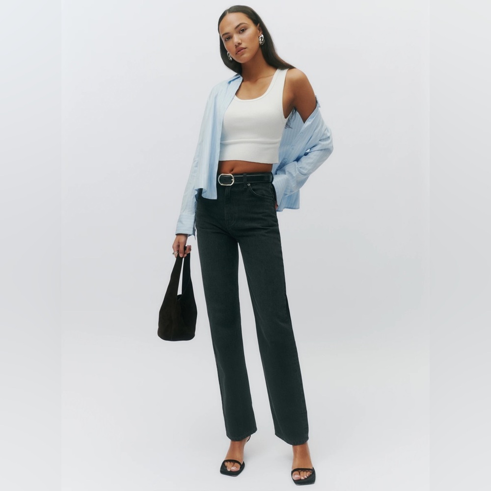 Reformation Abby High Rise Straight Jeans in Vana